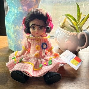 Madame Alexander Doll in Pink and Yellow Dress with Black Shoes 1999